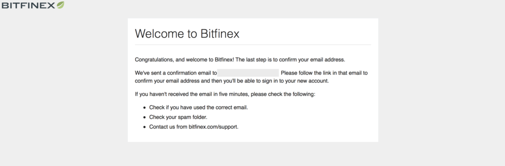 Bitfinex（ビットフィネックス）の登録方法・口座開設方法４